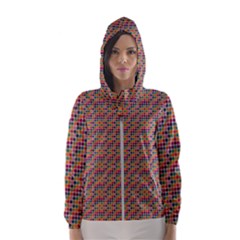 Colorful Background Colorful Backdrop Hooded Windbreaker (women)