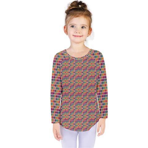 Colorful Background Colorful Backdrop Kids  Long Sleeve Tee by Wegoenart