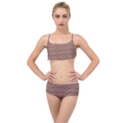 Colorful Background Colorful Backdrop Layered Top Bikini Set by Wegoenart