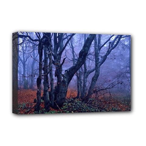 Beeches Autumn Foliage Forest Tree Deluxe Canvas 18  X 12  (stretched) by Wegoenart