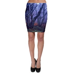 Beeches Autumn Foliage Forest Tree Bodycon Skirt by Wegoenart