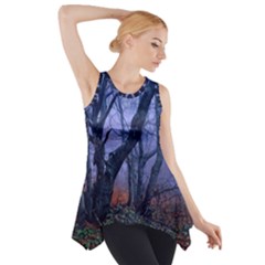 Beeches Autumn Foliage Forest Tree Side Drop Tank Tunic by Wegoenart