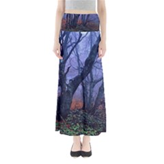 Beeches Autumn Foliage Forest Tree Full Length Maxi Skirt by Wegoenart