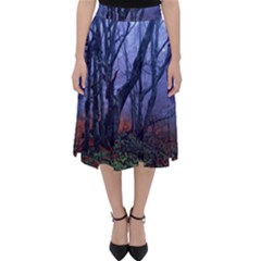 Beeches Autumn Foliage Forest Tree Classic Midi Skirt by Wegoenart