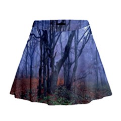 Beeches Autumn Foliage Forest Tree Mini Flare Skirt by Wegoenart