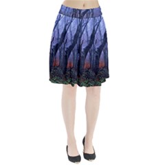 Beeches Autumn Foliage Forest Tree Pleated Skirt by Wegoenart