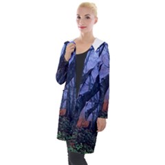 Beeches Autumn Foliage Forest Tree Hooded Pocket Cardigan by Wegoenart