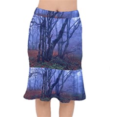 Beeches Autumn Foliage Forest Tree Mermaid Skirt by Wegoenart