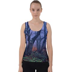 Beeches Autumn Foliage Forest Tree Velvet Tank Top by Wegoenart