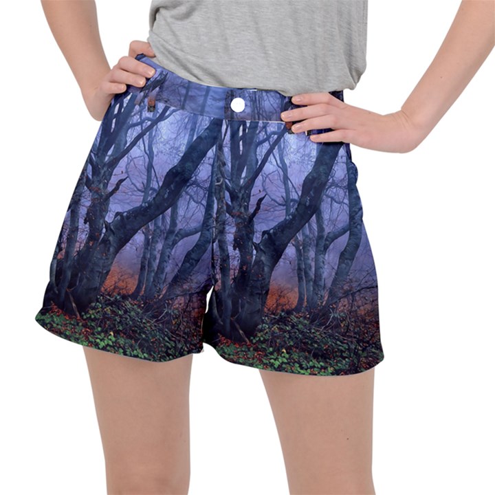 Beeches Autumn Foliage Forest Tree Stretch Ripstop Shorts