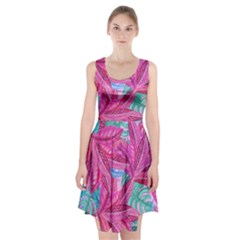 Leaves Tropical Reason Stamping Racerback Midi Dress by Wegoenart