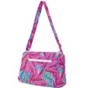 Leaves Tropical Reason Stamping Front Pocket Crossbody Bag View2