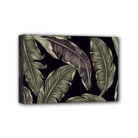 Jungle Leaves Tropical Pattern Mini Canvas 6  X 4  (stretched) by Wegoenart