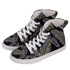 Jungle Leaves Tropical Pattern Women s Hi-top Skate Sneakers by Wegoenart