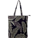 Jungle Leaves Tropical Pattern Double Zip Up Tote Bag View1