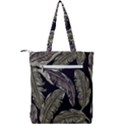 Jungle Leaves Tropical Pattern Double Zip Up Tote Bag View2