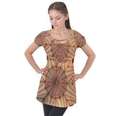 York Minster Chapter House Puff Sleeve Tunic Top