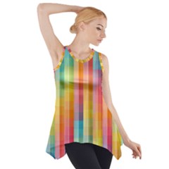 Pattern Background Colorful Abstract Side Drop Tank Tunic by Wegoenart