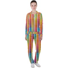 Pattern Background Colorful Abstract Casual Jacket And Pants Set