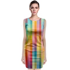 Pattern Background Colorful Abstract Sleeveless Velvet Midi Dress by Wegoenart