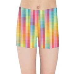 Pattern Background Colorful Abstract Kids  Sports Shorts by Wegoenart