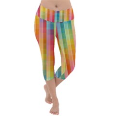 Pattern Background Colorful Abstract Lightweight Velour Capri Yoga Leggings