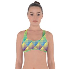 Background Colorful Geometric Got No Strings Sports Bra by Wegoenart