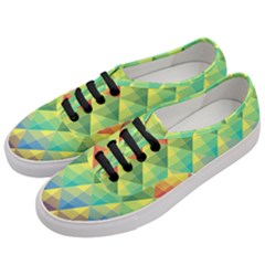 Background Colorful Geometric Women s Classic Low Top Sneakers by Wegoenart