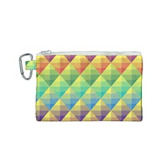 Background Colorful Geometric Canvas Cosmetic Bag (small) by Wegoenart