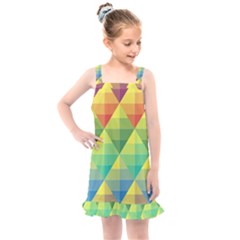 Background Colorful Geometric Kids  Overall Dress