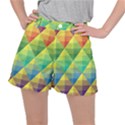 Background Colorful Geometric Stretch Ripstop Shorts View1