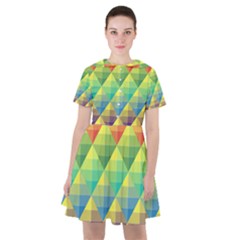 Background Colorful Geometric Sailor Dress by Wegoenart