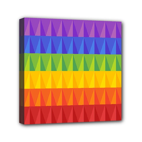 Abstract Pattern Background Mini Canvas 6  X 6  (stretched) by Wegoenart