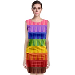 Abstract Pattern Background Sleeveless Velvet Midi Dress by Wegoenart