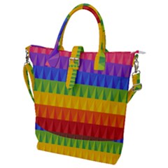 Abstract Pattern Background Buckle Top Tote Bag