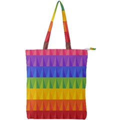 Abstract Pattern Background Double Zip Up Tote Bag