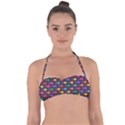 Background Colorful Geometric Halter Bandeau Bikini Top View1