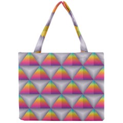 Trianggle Background Colorful Triangle Mini Tote Bag by Wegoenart