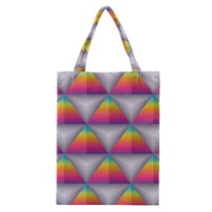 Trianggle Background Colorful Triangle Classic Tote Bag by Wegoenart