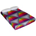 Trianggle Background Colorful Triangle Fitted Sheet (California King Size) View2