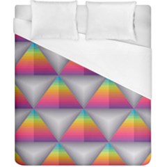 Trianggle Background Colorful Triangle Duvet Cover (california King Size) by Wegoenart