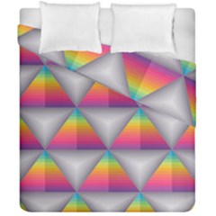 Trianggle Background Colorful Triangle Duvet Cover Double Side (california King Size) by Wegoenart