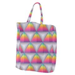 Trianggle Background Colorful Triangle Giant Grocery Tote by Wegoenart