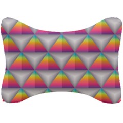 Trianggle Background Colorful Triangle Seat Head Rest Cushion by Wegoenart