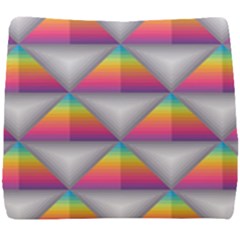 Trianggle Background Colorful Triangle Seat Cushion by Wegoenart