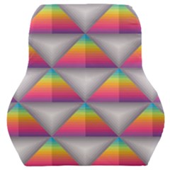 Trianggle Background Colorful Triangle Car Seat Back Cushion  by Wegoenart