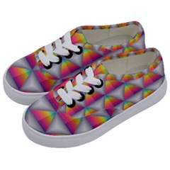 Trianggle Background Colorful Triangle Kids  Classic Low Top Sneakers by Wegoenart