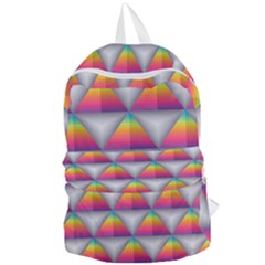 Trianggle Background Colorful Triangle Foldable Lightweight Backpack by Wegoenart