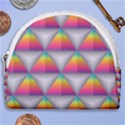 Trianggle Background Colorful Triangle Horseshoe Style Canvas Pouch View1