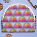 Trianggle Background Colorful Triangle Horseshoe Style Canvas Pouch View2